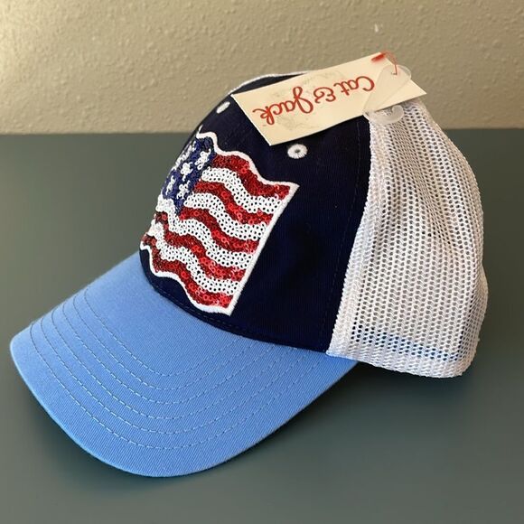 CAT & JACK Sequins American Flag Snapback Hat *NEW* - Picture 3 of 7